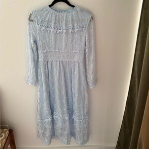 Cottagecore Boho Style Blue Lace Midi Dress size Med from Eilly Bazar